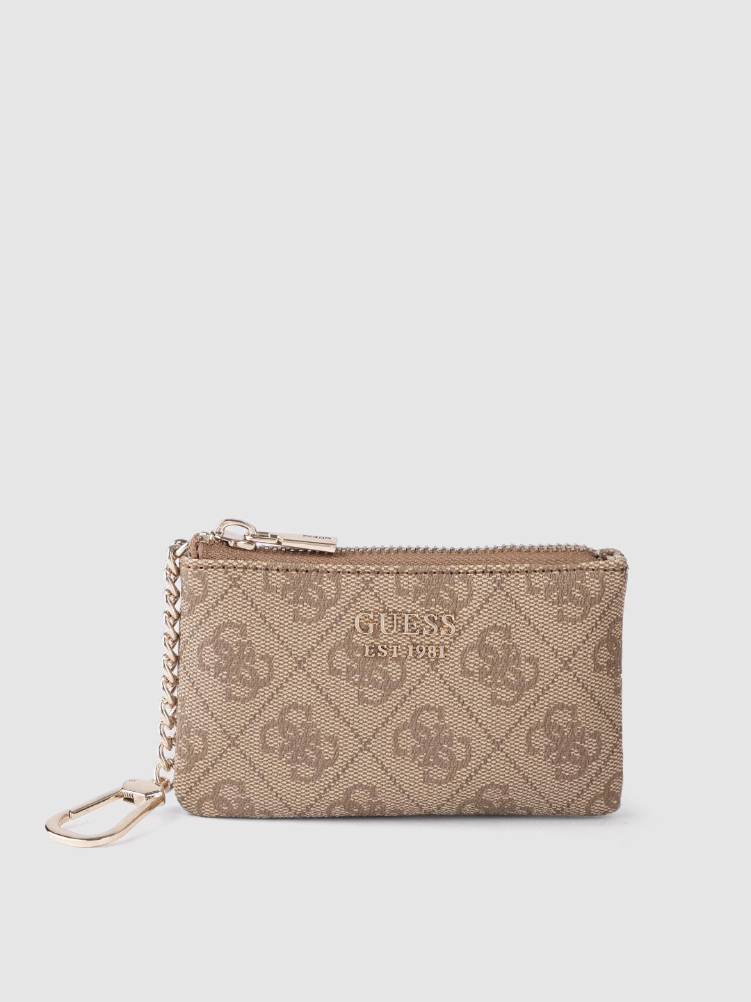 

GUESS Women Printed Zip Around Wallet, Beige