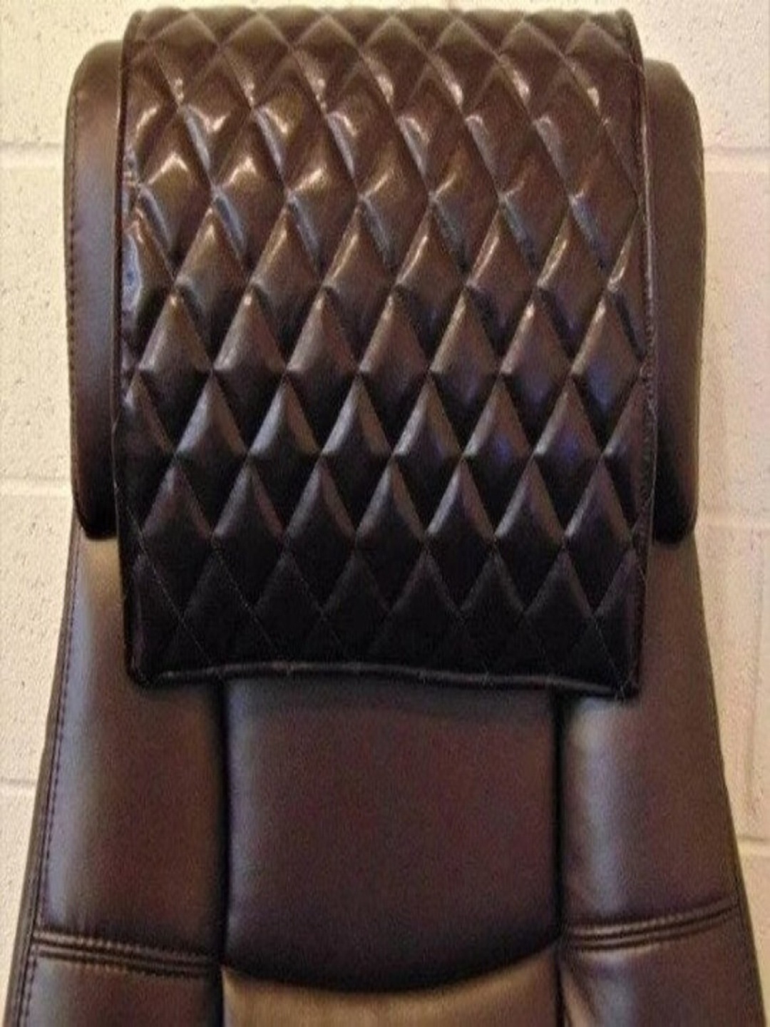 

NOORA Black Rectangle Textured Headrest Cover