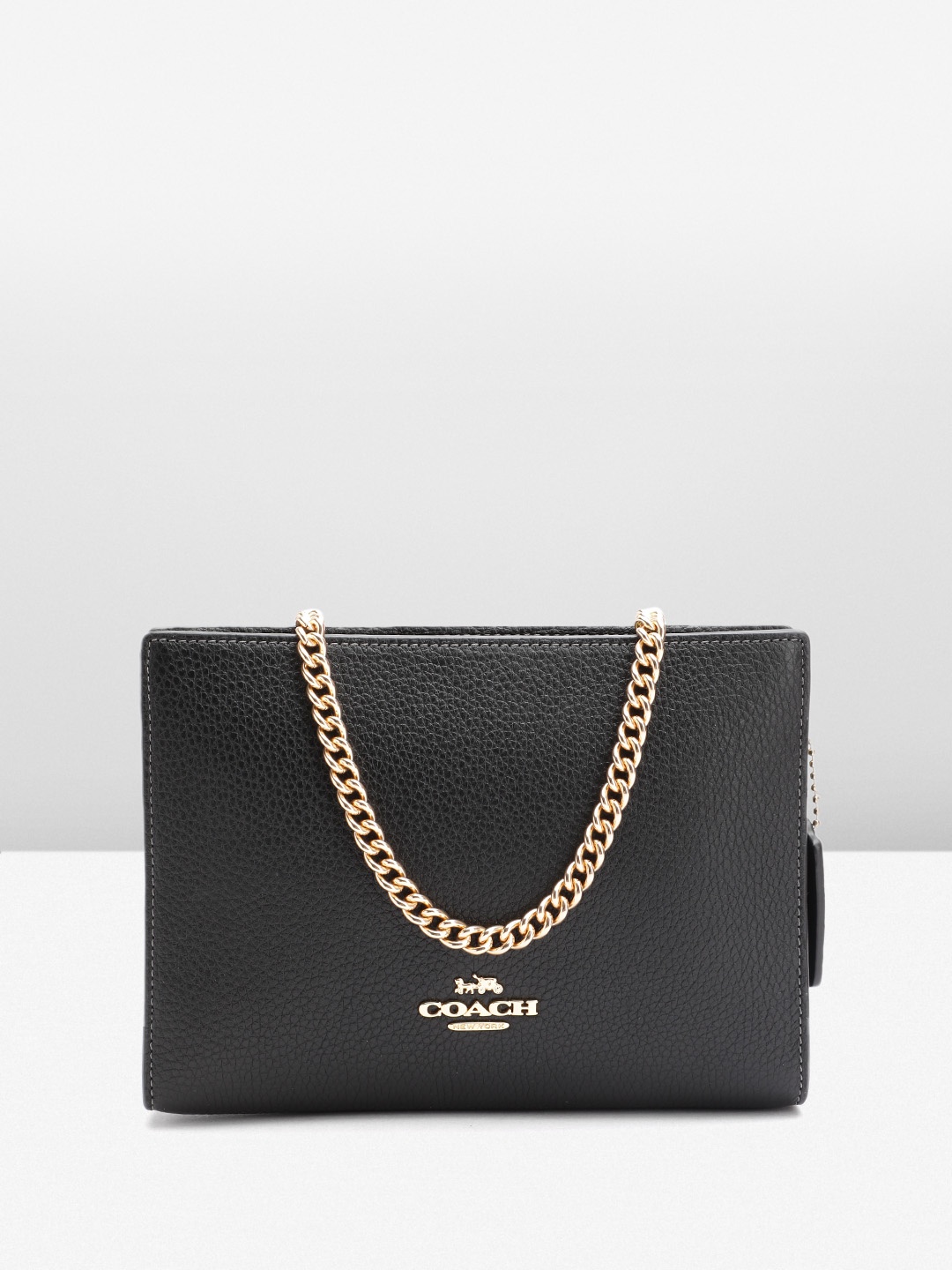 

Coach Leather Textured Sling Bag, Black