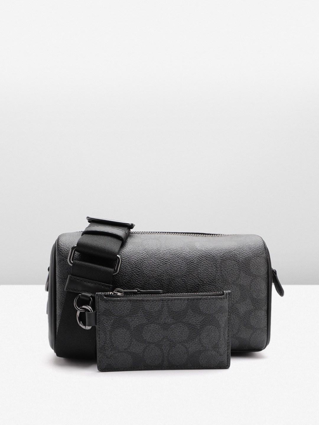 

Coach Printed Crossbody Sling Bag with Pouch, Black