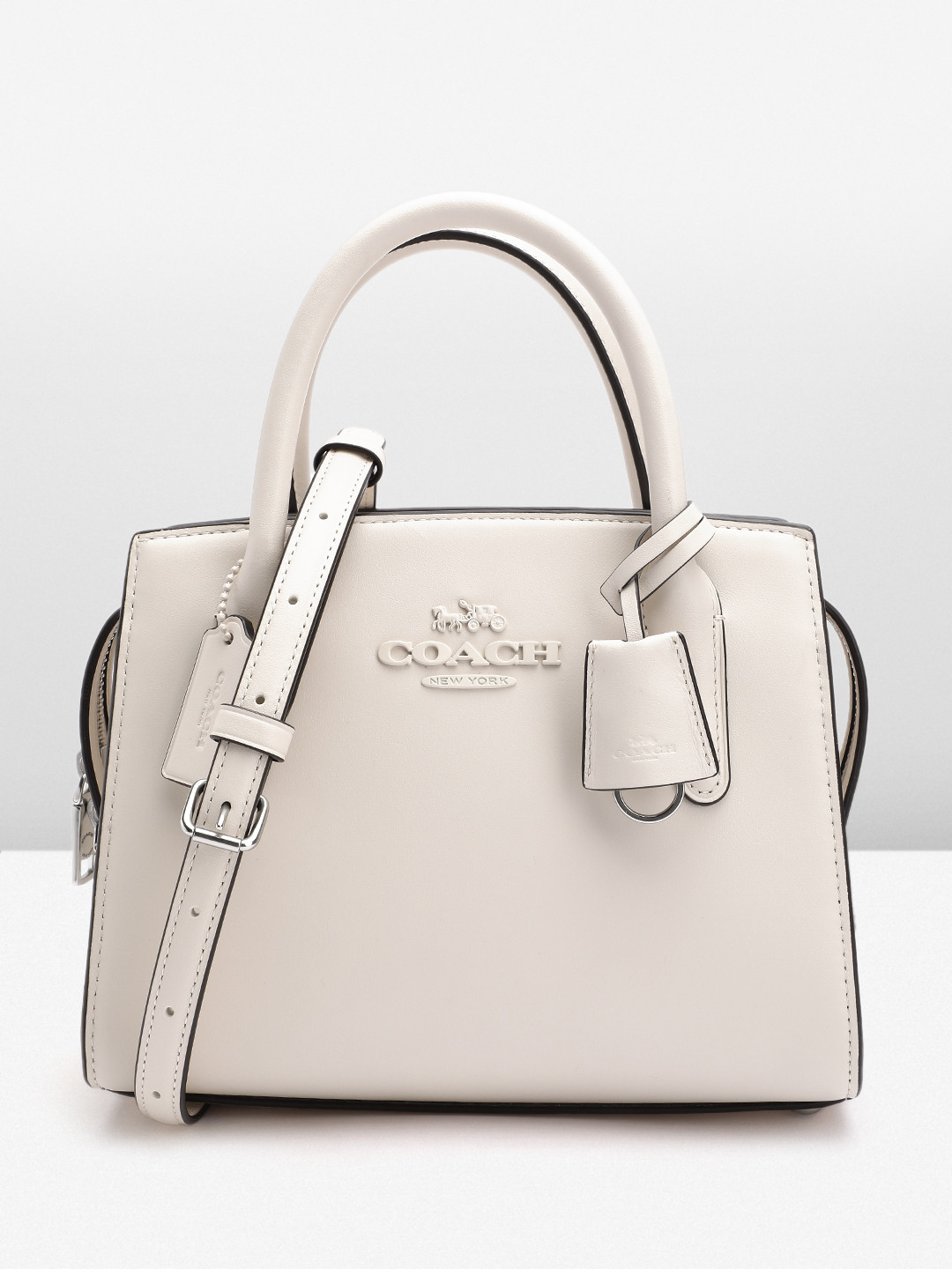 

Coach Structured Handheld Bag, Off white