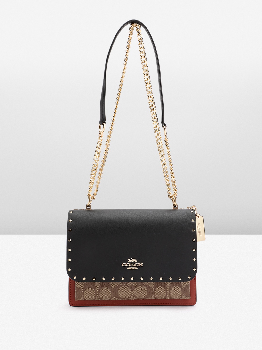 

Coach Leather Structured Shoulder Bag, Black