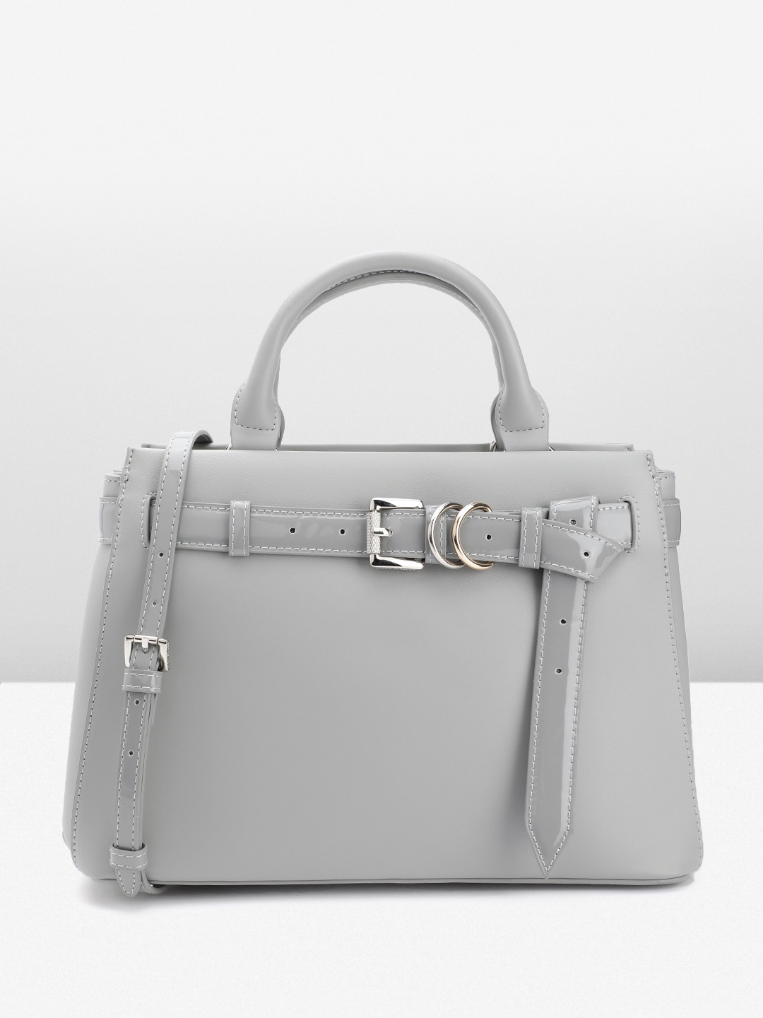 

Steve Madden Structured Buckle Detail Handheld Bag, Grey
