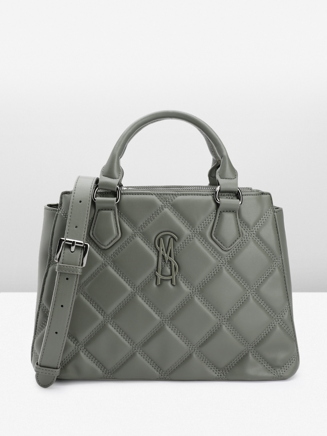 

Steve Madden Structured Quilted Handheld Bag, Green