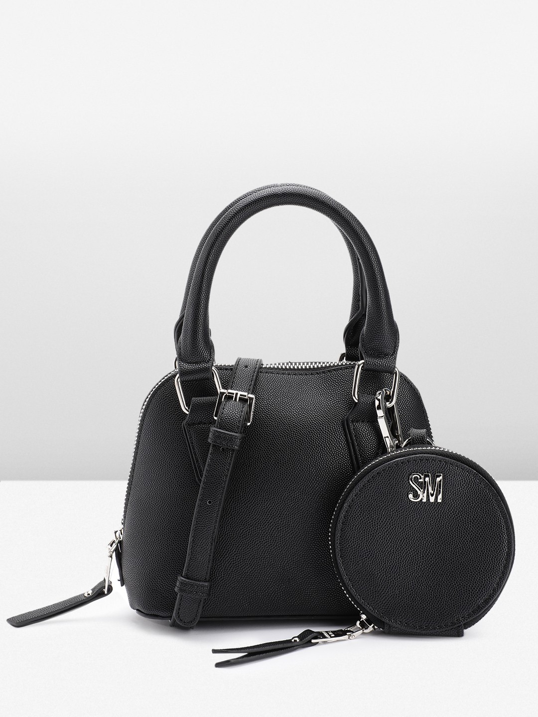 

Steve Madden Structured Handheld Bag with Pouch, Black