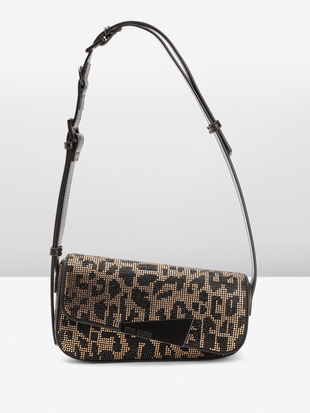 

Steve Madden Structured Embellished Shoulder Bag, Black