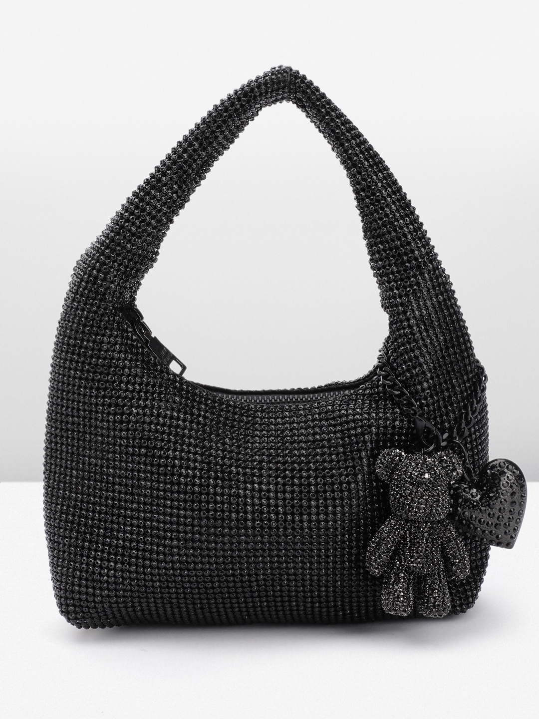 

Steve Madden Structured Embellished Handheld Bag, Black