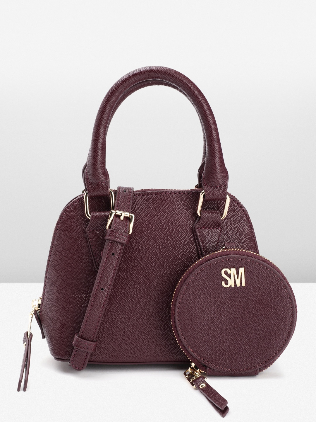 

Steve Madden Textured Structured Handheld Bag, Burgundy