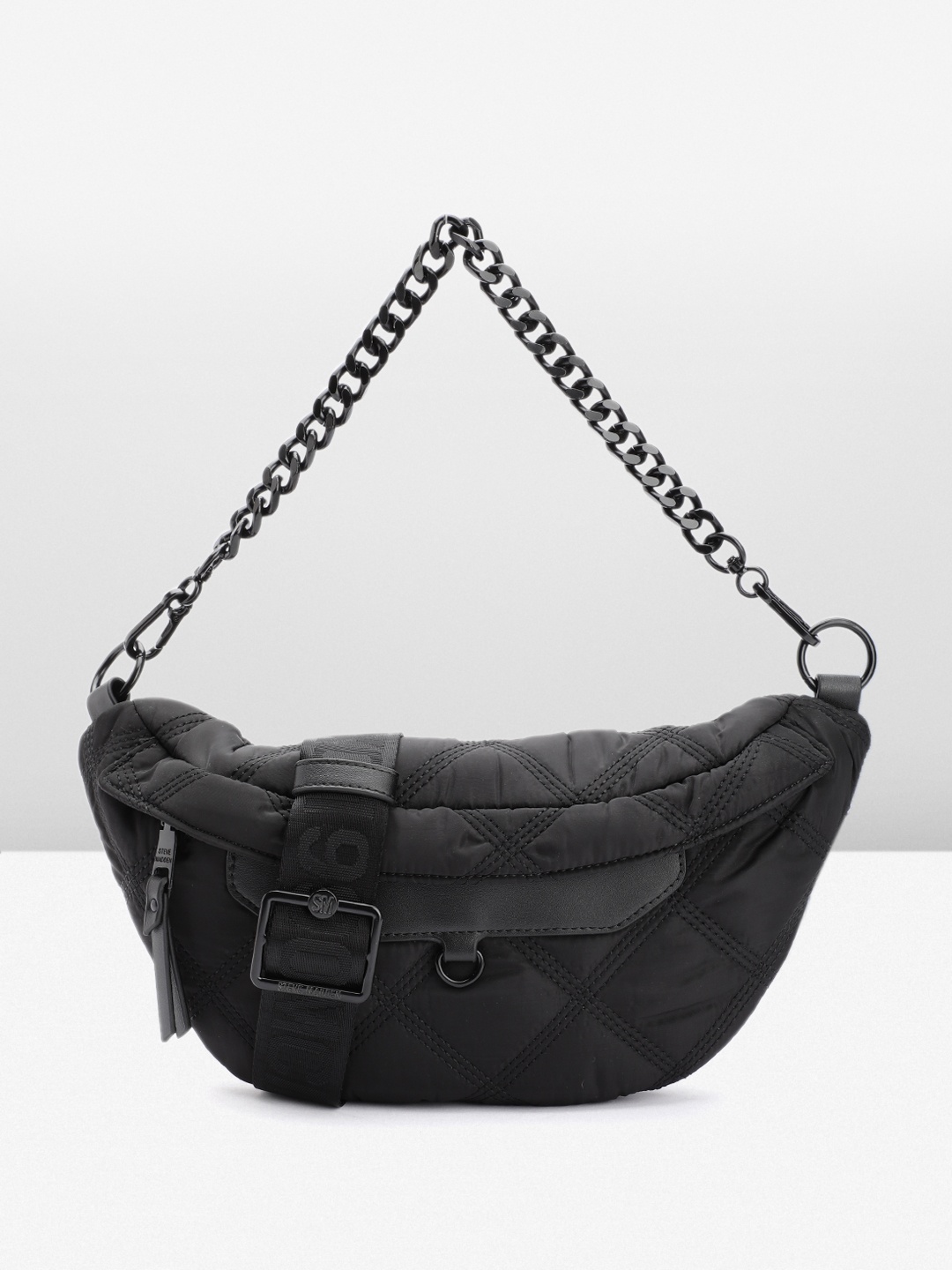 

Steve Madden Structured Quilted Shoulder Bag, Black