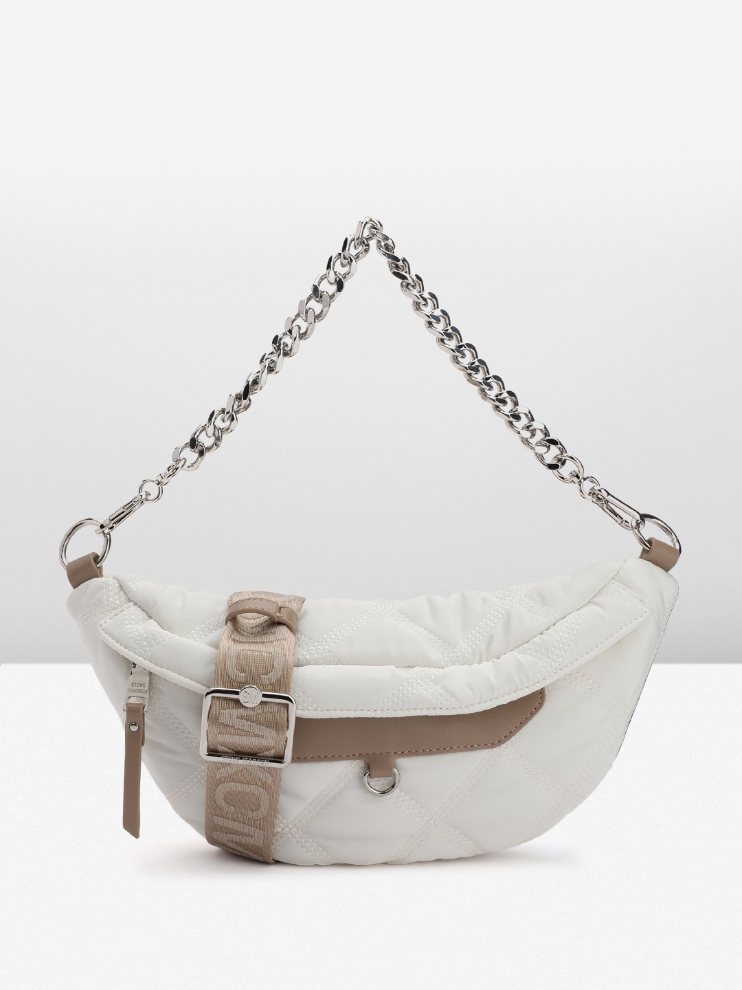 

Steve Madden Structured Quilted Shoulder Bag, White