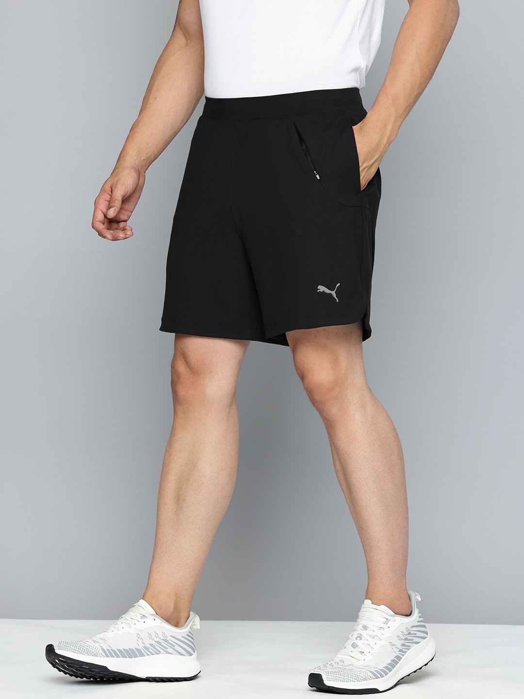 

Puma Men MOVE CLOUDSPUN dryCELL High-Rise Training or Gym Sports Shorts, Black