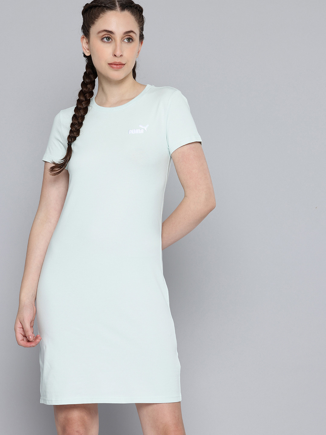 

Puma Small No. 1 Logo Slim Fit T-shirt Dress, Blue