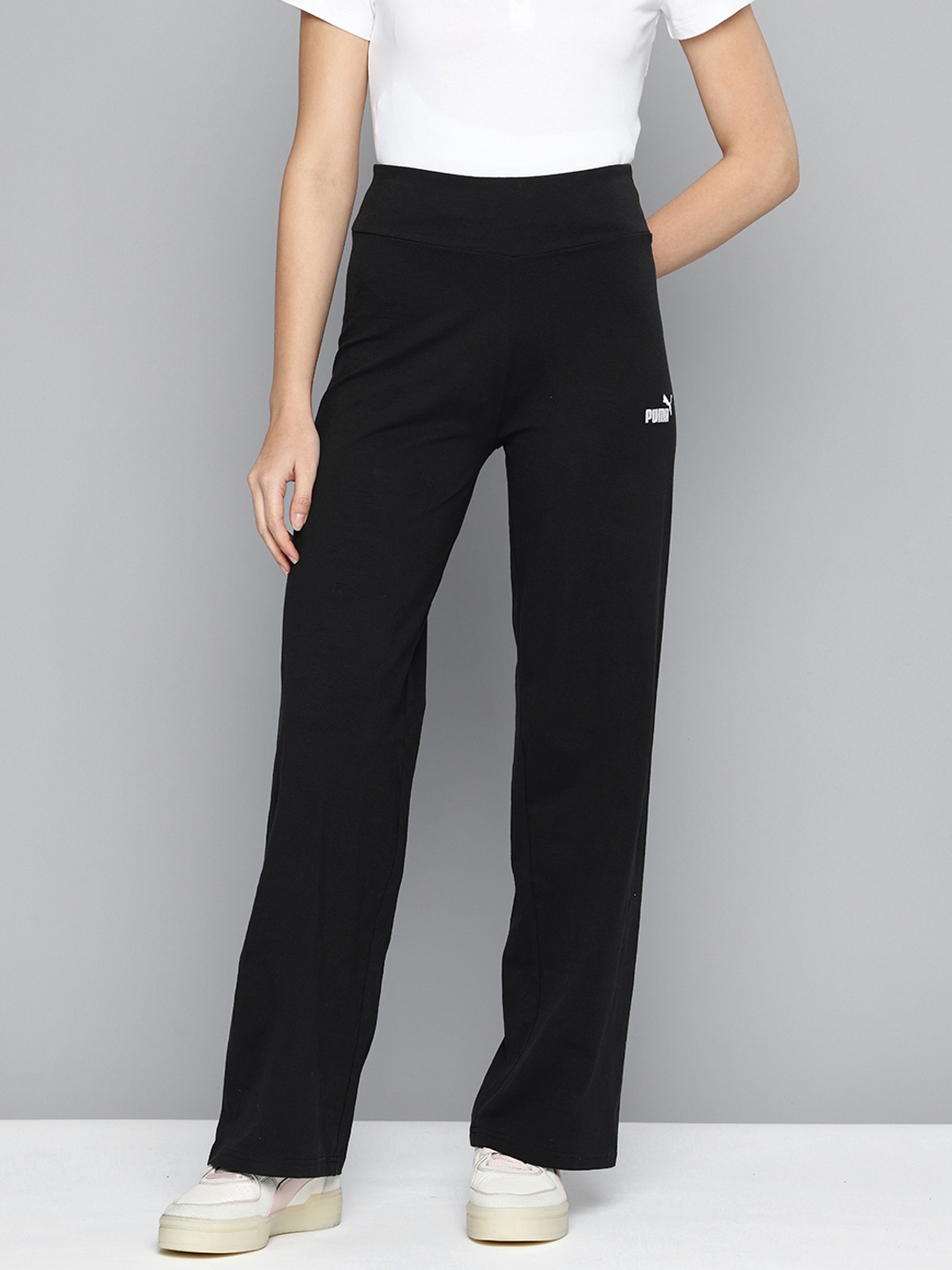

Puma Women High Rise Tight Fit Straight rack Pants, Black