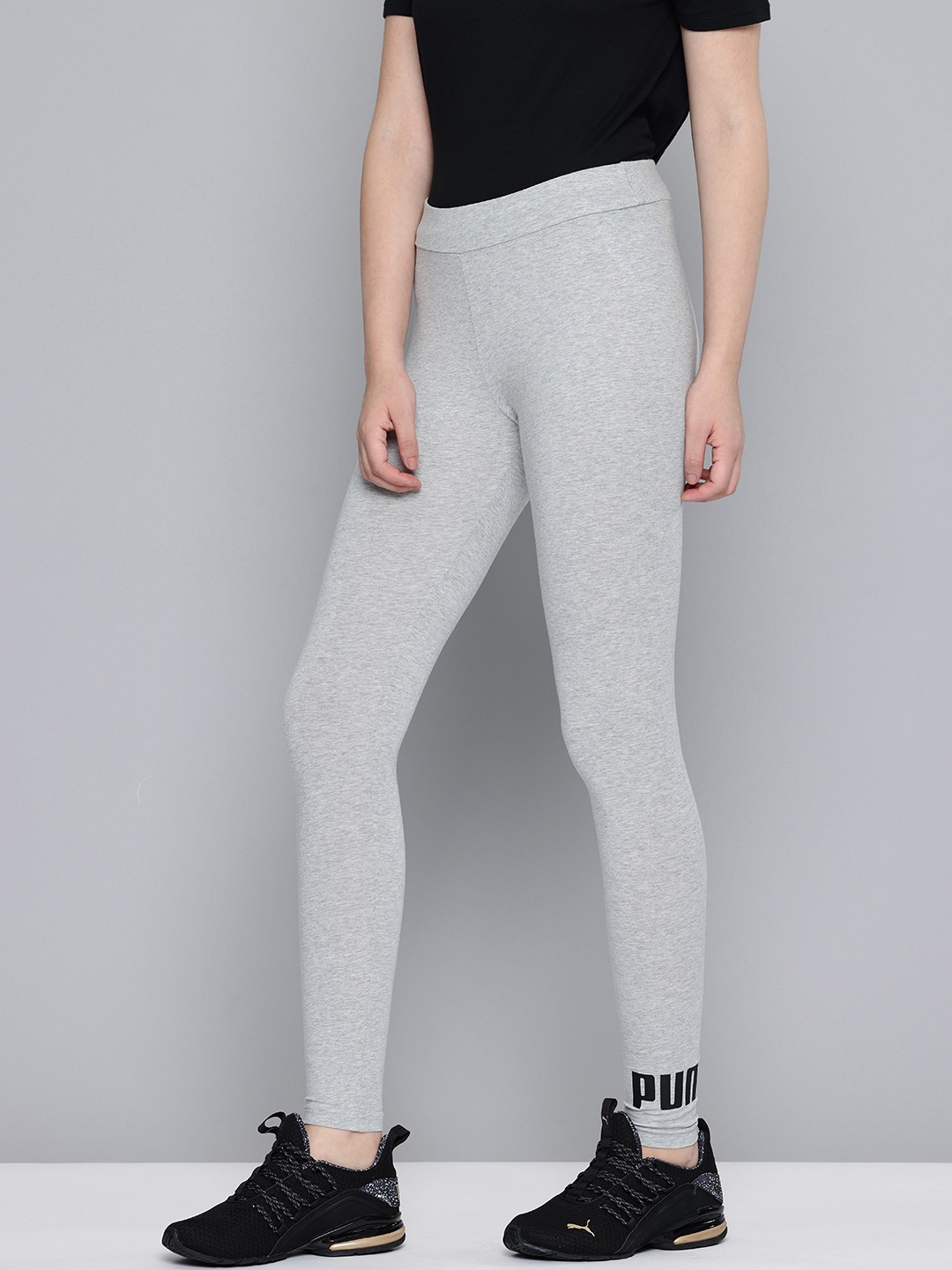 

Puma Women No. 1 Logo Printed Skinny Fit Tights, Grey