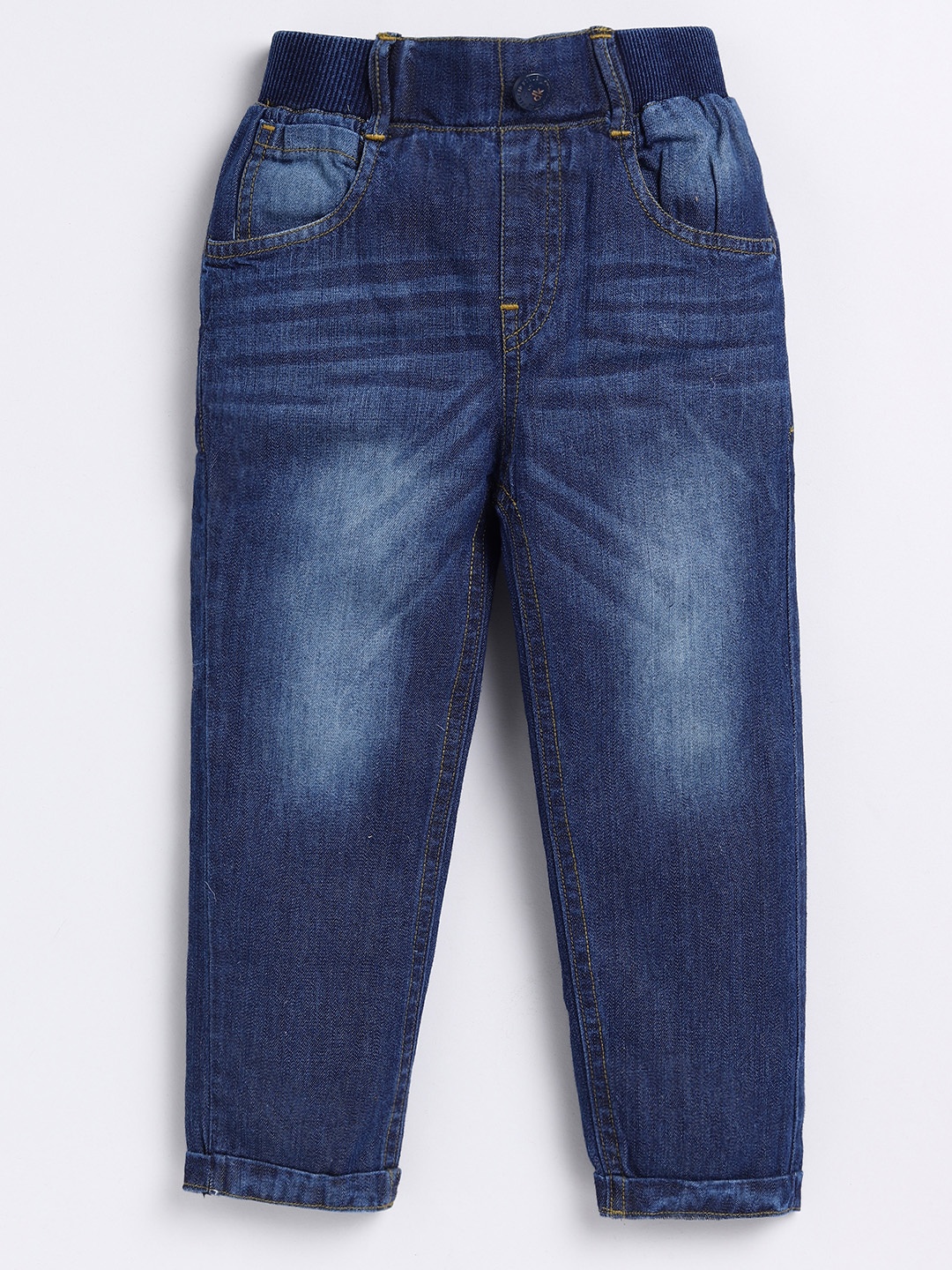 Here&Now X Denikid Infant Boys Light Fade Pure Cotton Jeans, Blue