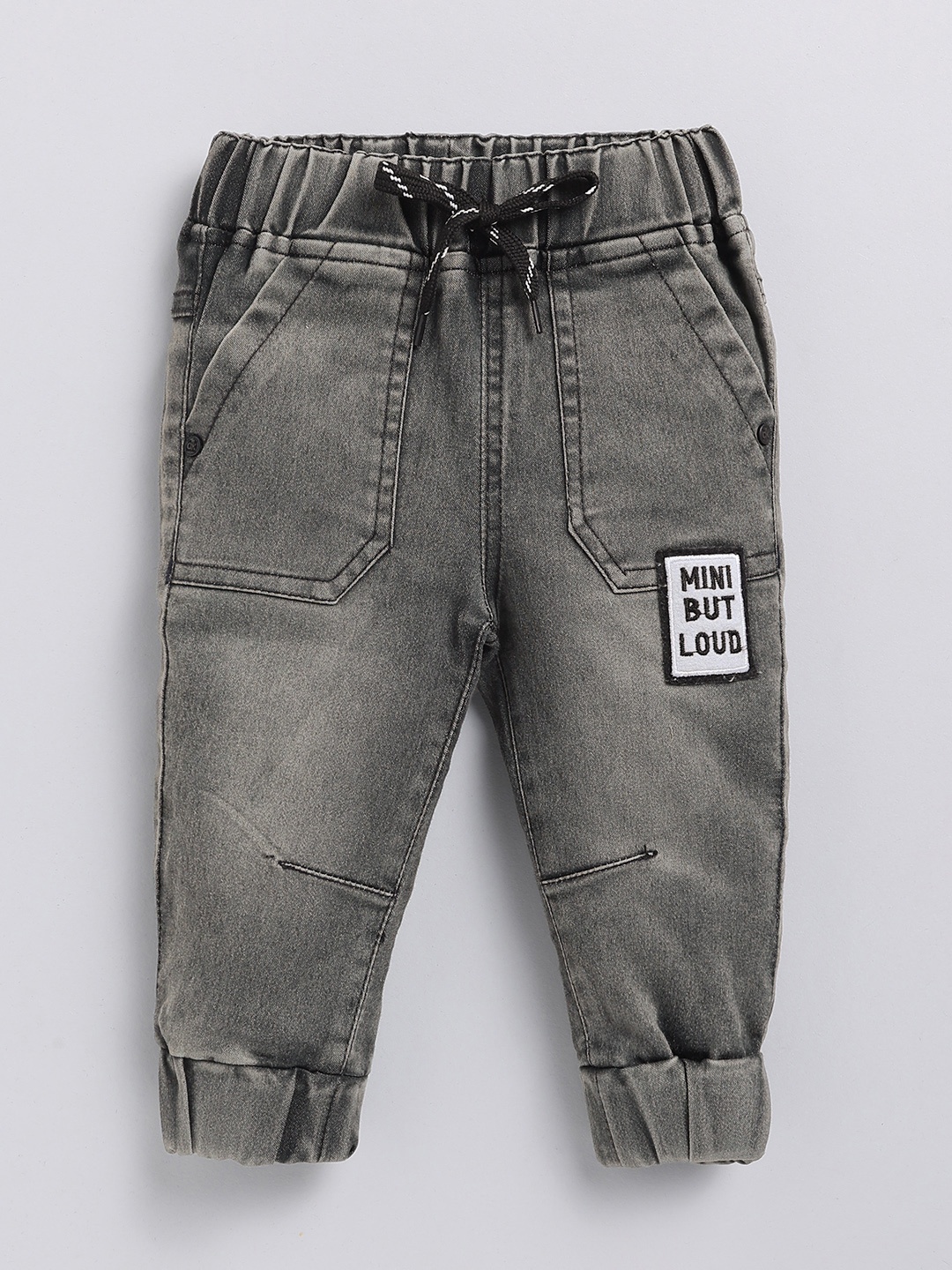 

Here&Now X Denikid Infant Boys Light Fade Pure Cotton Joggers, Grey