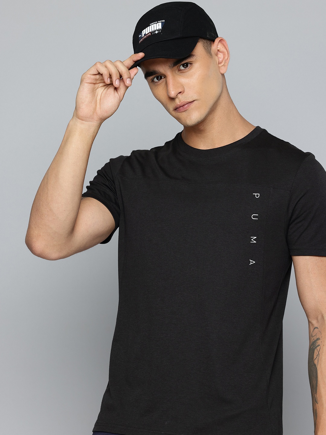 

Puma Typography Printed Training T-shirt, Black