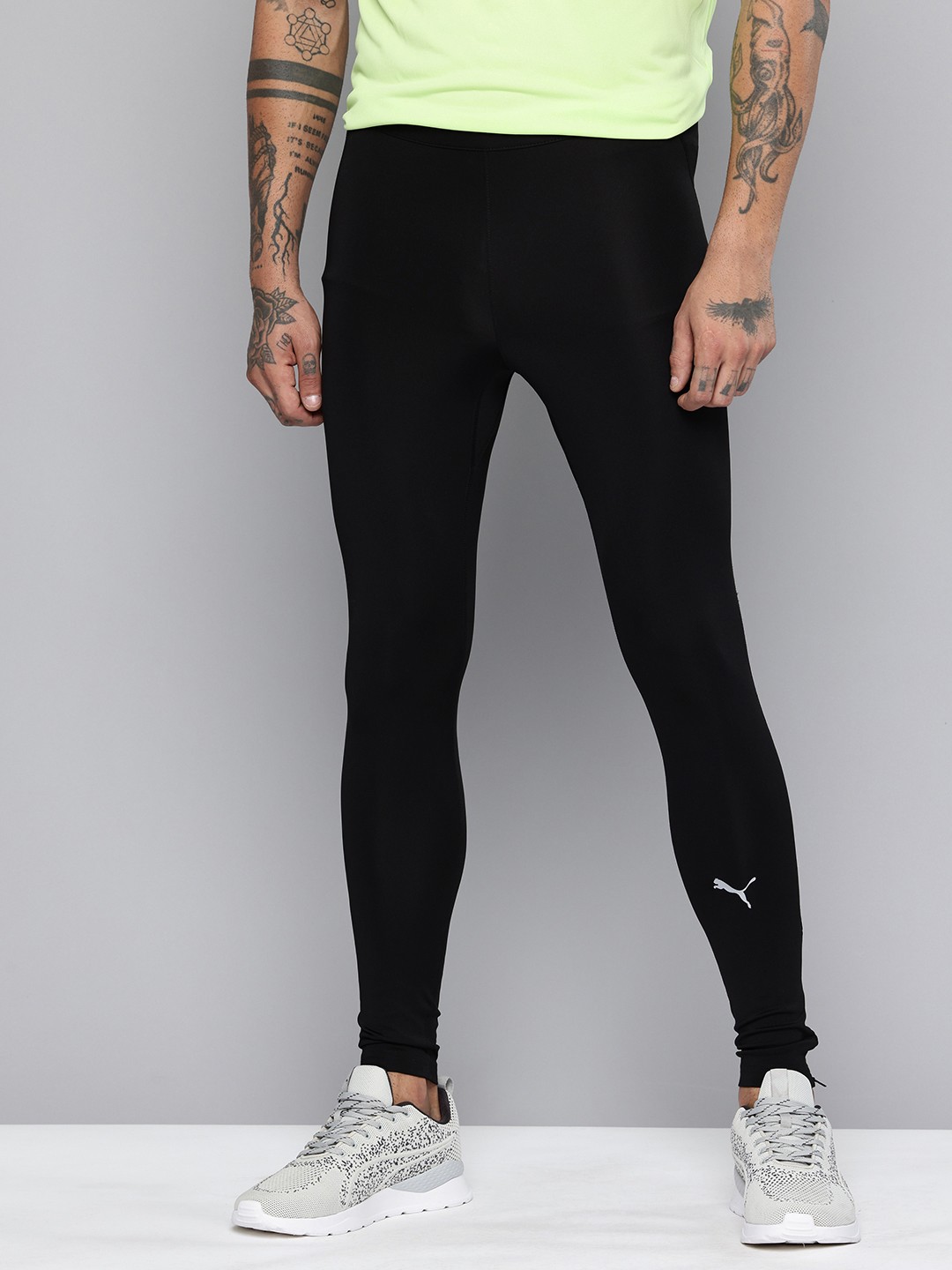 

Puma Men Solid Long Running Tights, Black