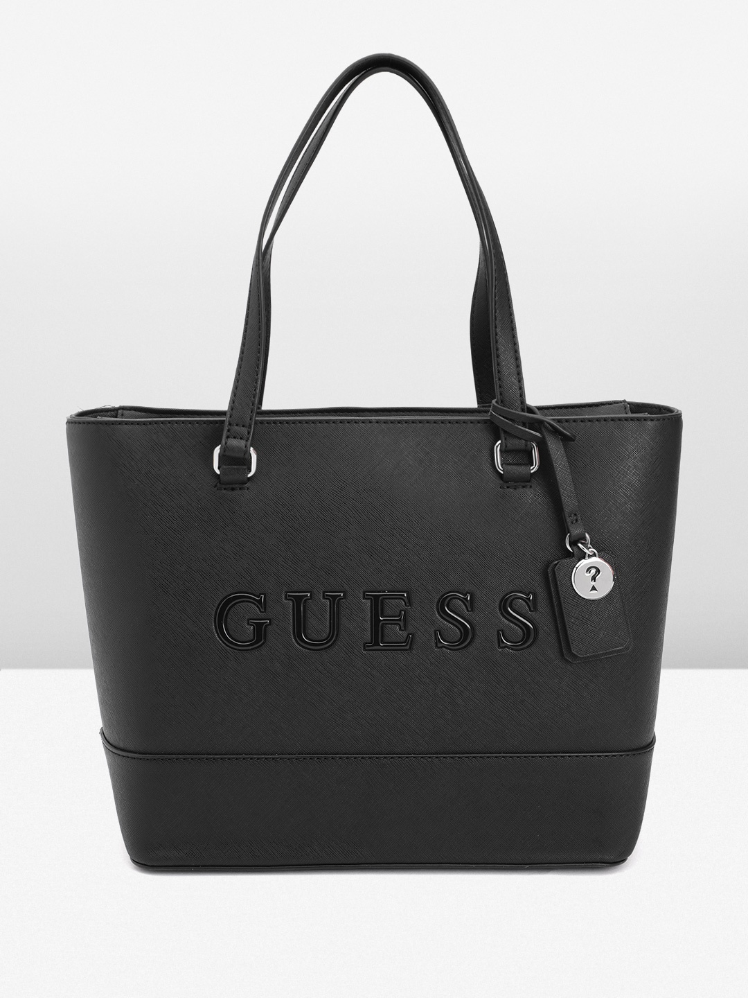 

GUESS Textured Structured Shoulder Bag, Black