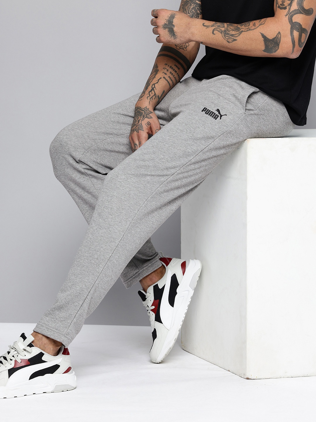 

Puma Men No. 1 Logo Pure Cotton Sweatpants, Grey