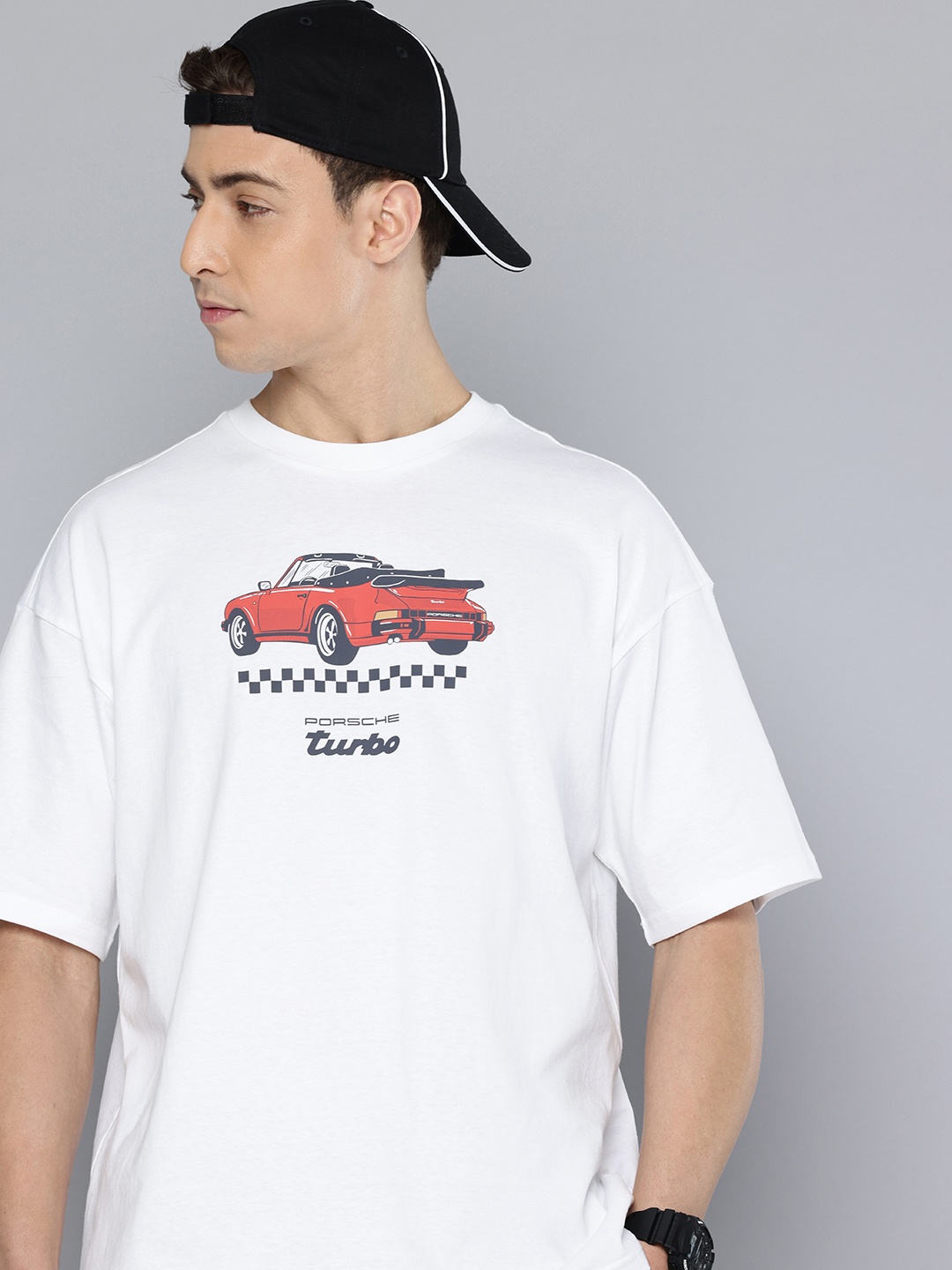 

PUMA Motorsport Porsche Legacy Graphic Printed Pure Cotton T-shirt, White