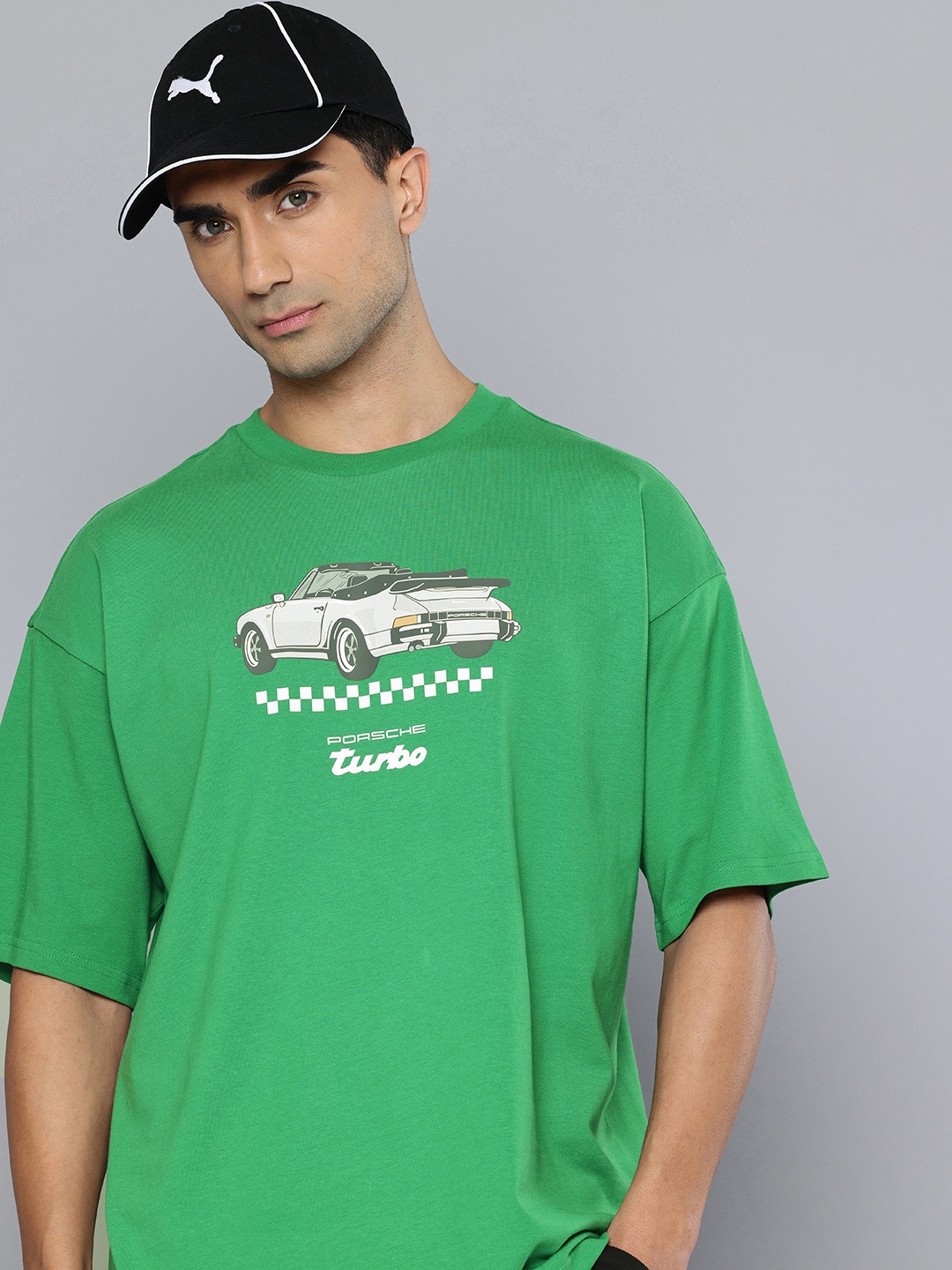 

PUMA Motorsport Porsche Legacy Graphic Printed Pure Cotton T-shirt, Green