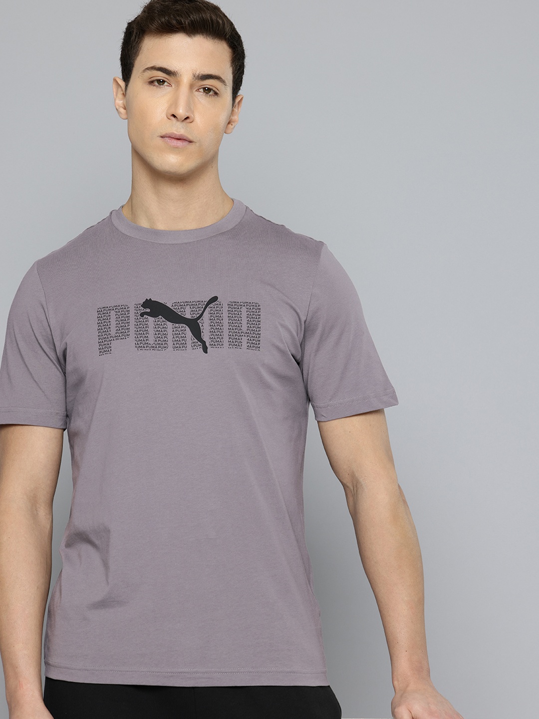 

Puma Brand Logo Printed Pure Cotton Outdoor T-shirt, Grey