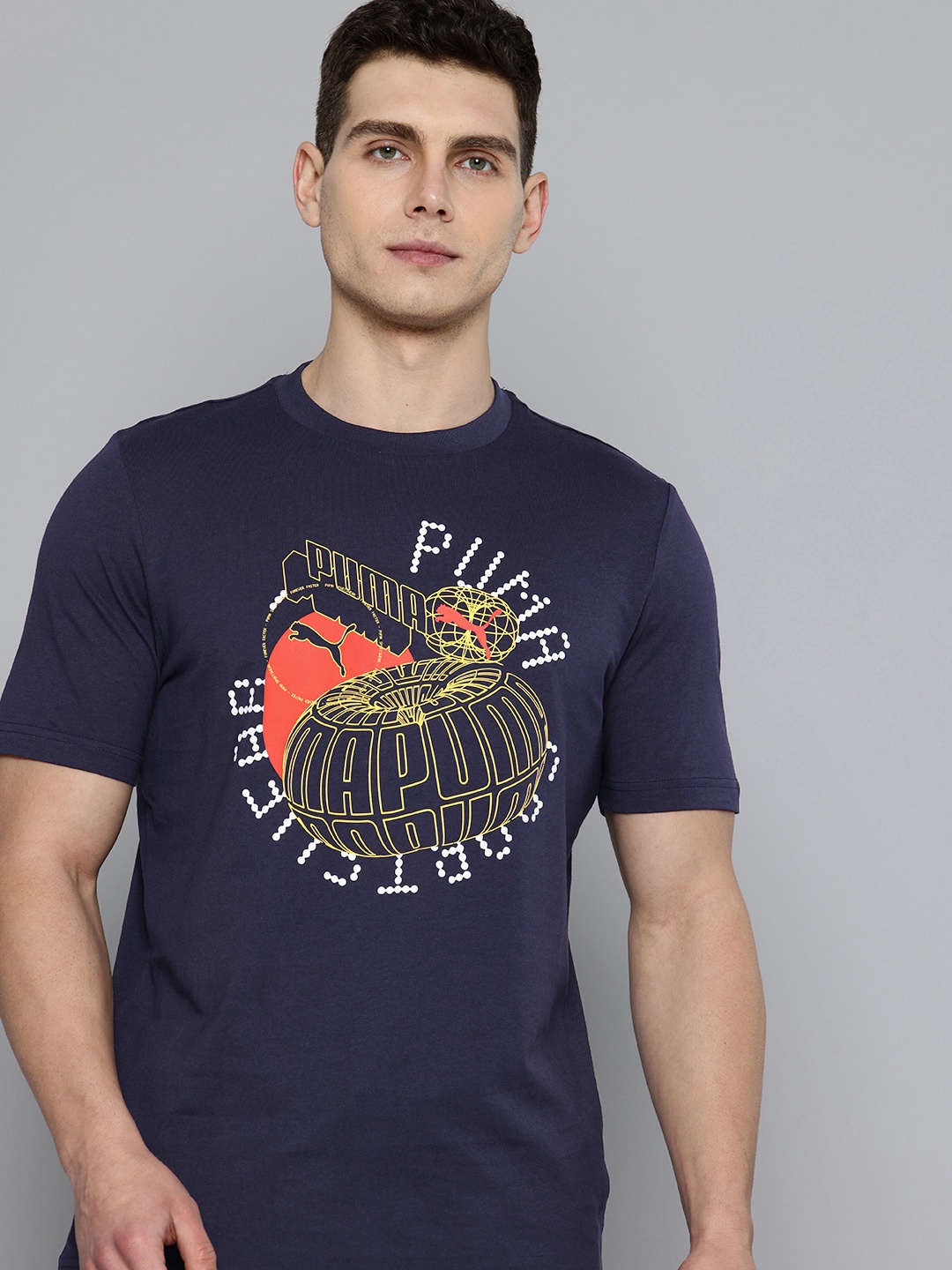 

Puma Graphics Execution Printed Pure Cotton Outdoor T-shirt, Navy blue