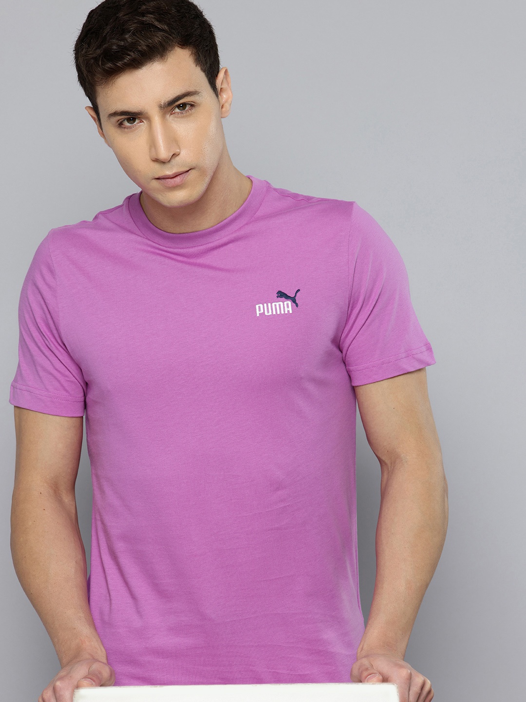

Puma Pure Cotton 2 Colour Small No. 1 Logo T-shirt, Purple
