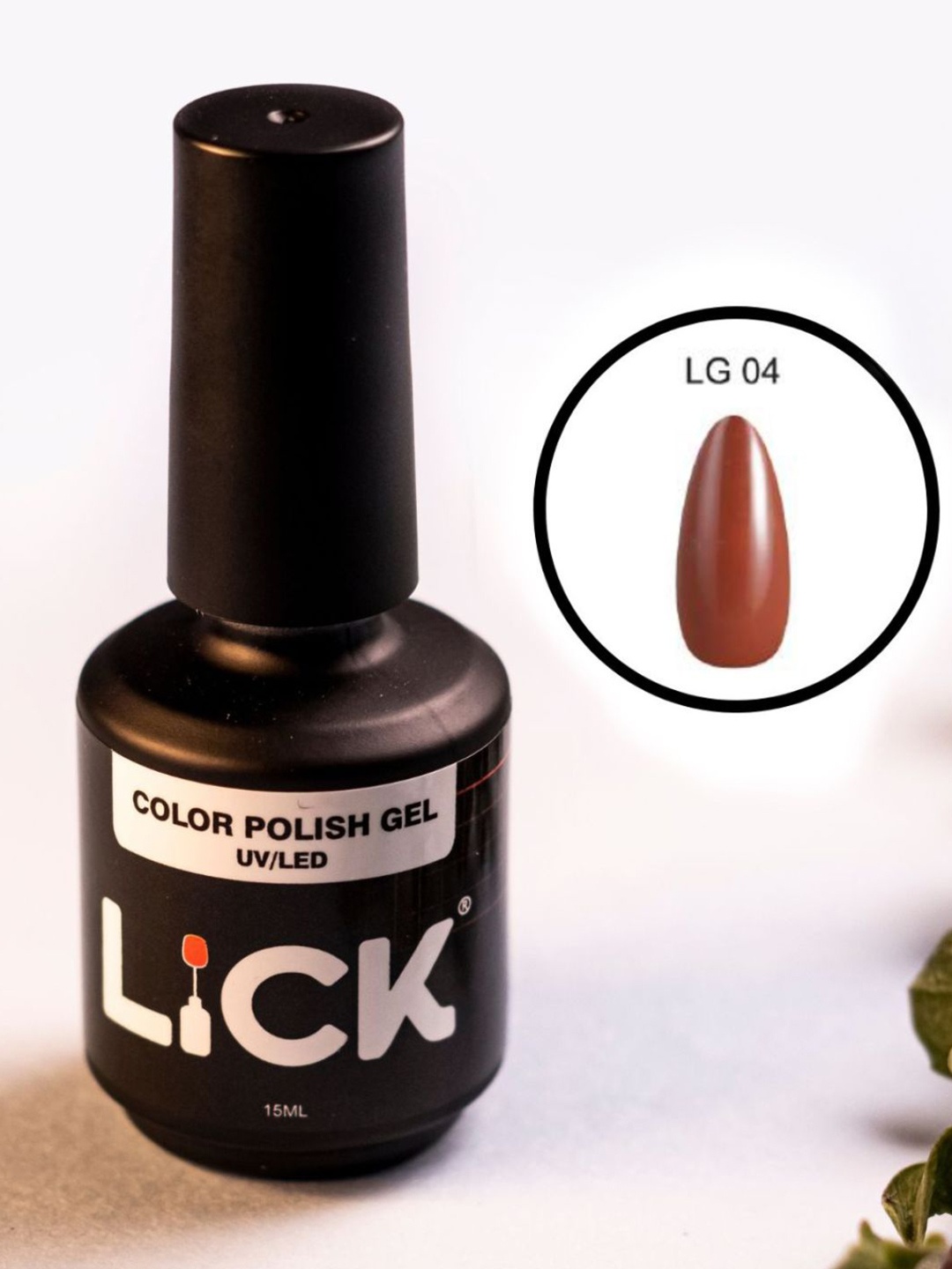 

LICK Color Polish UV/LED Long Wearing Gel Nail Polish - 15 ml - Brown