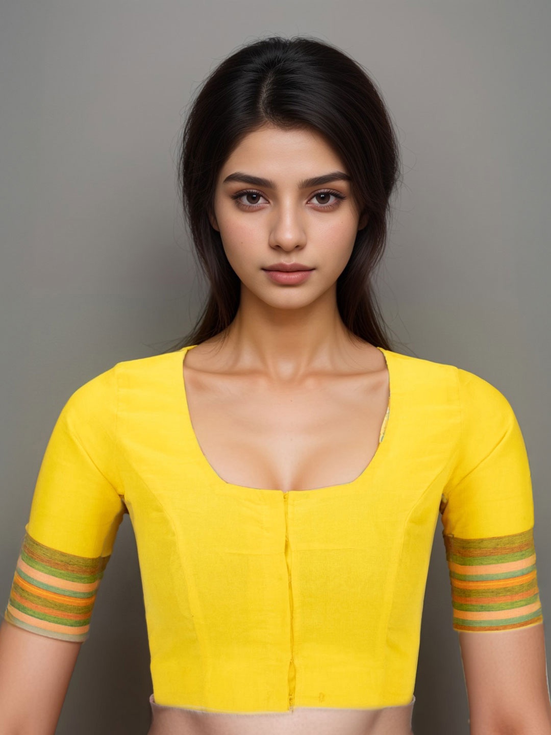 

Avishya Andhra Cotton Saree Blouse, Yellow