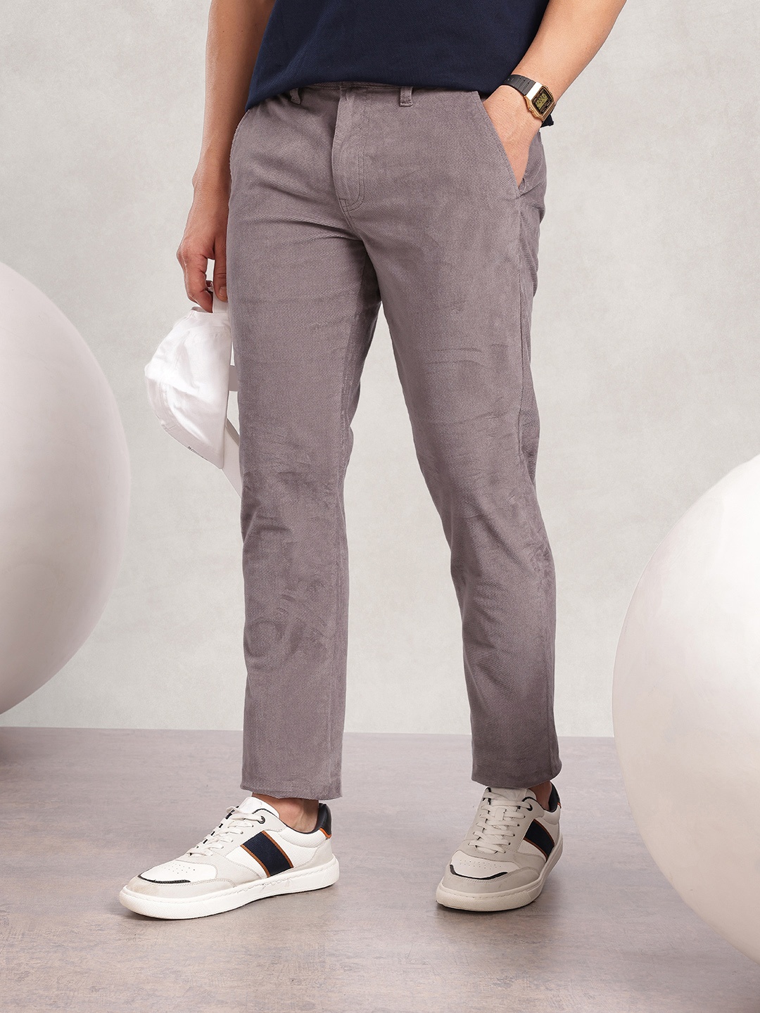 

Nautica Men Smart Slim Fit Corduroy Chinos, Grey