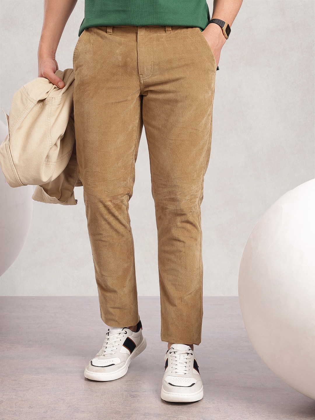 

Nautica Men Smart Slim Fit Corduroy Chinos, Khaki