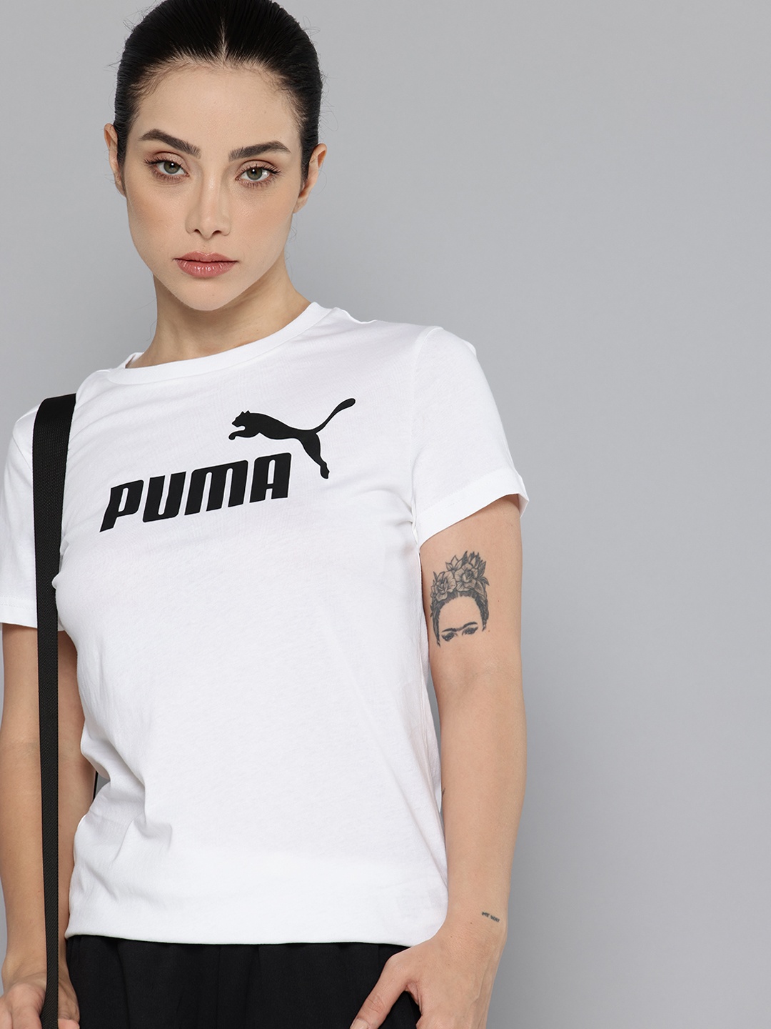

Puma Brand Logo Printed Pure Cotton T-shirt, White