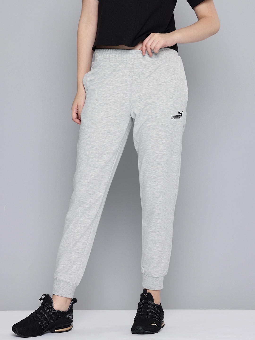 

Puma Women Small No. 1 Logo Lightweight Joggers, Grey melange