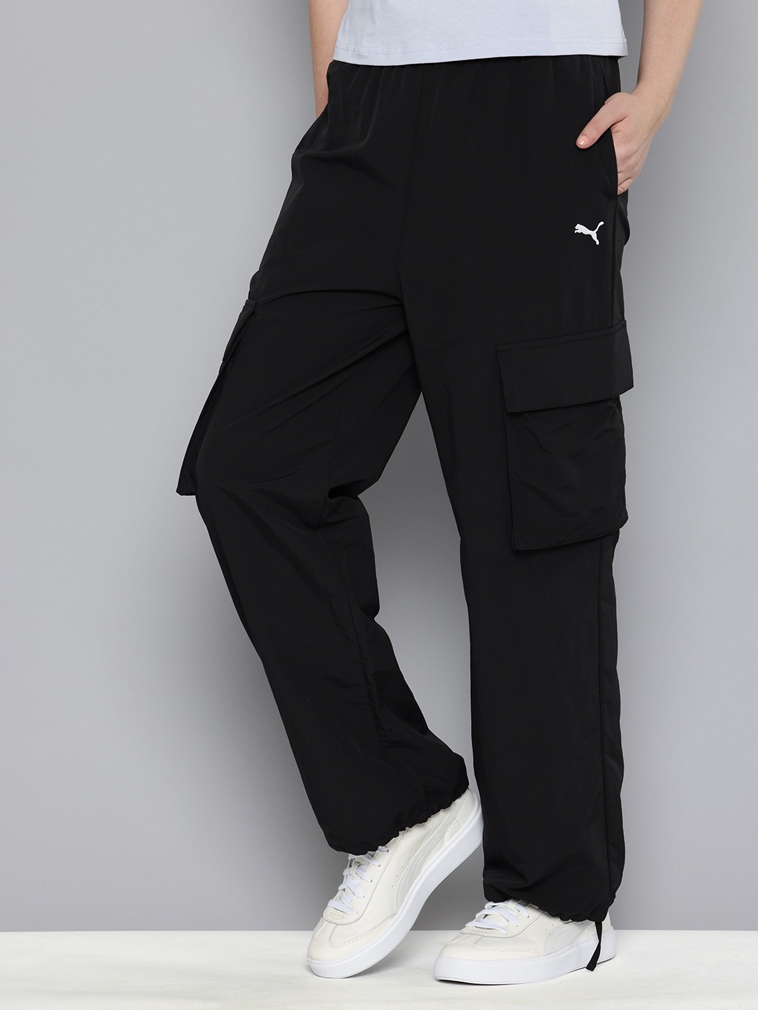 

Puma WARDROBE Essentials Women Relaxed Fit Cargo Pants, Black