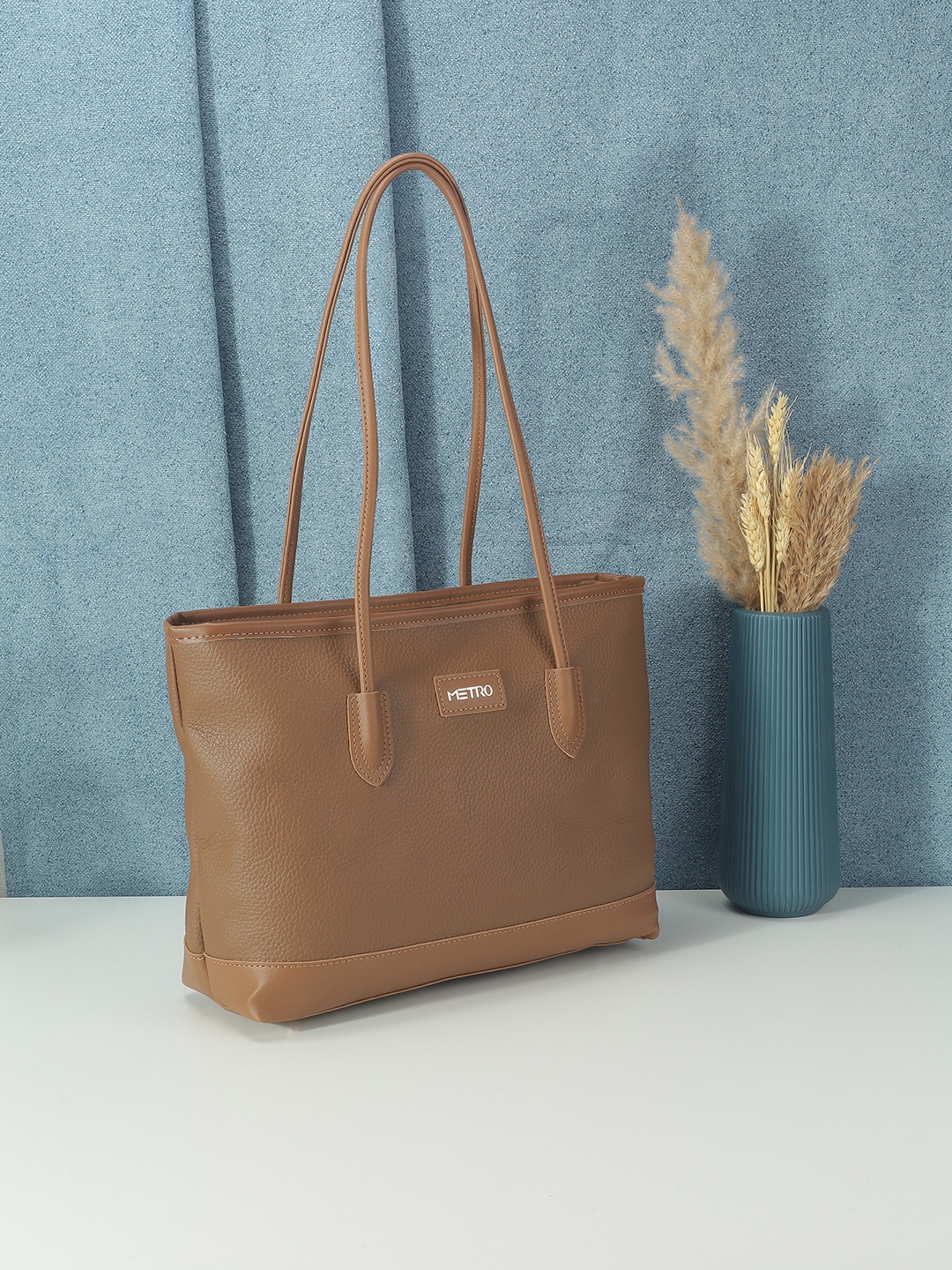 

Metro Women Solid Structured Shoulder Bag, Brown