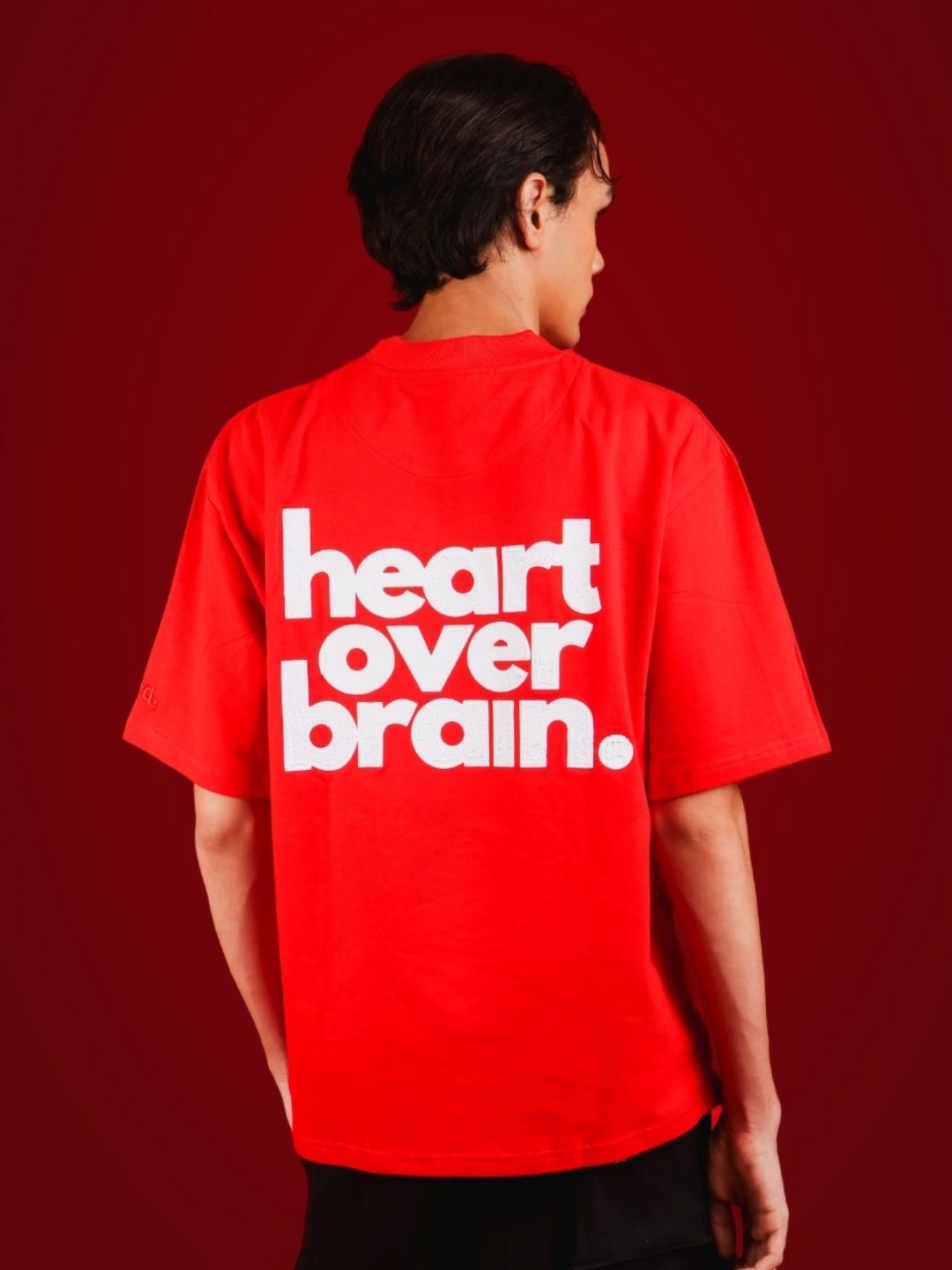 

sorta. Unisex Korean Oversized Handcrafted T-shirt, Red