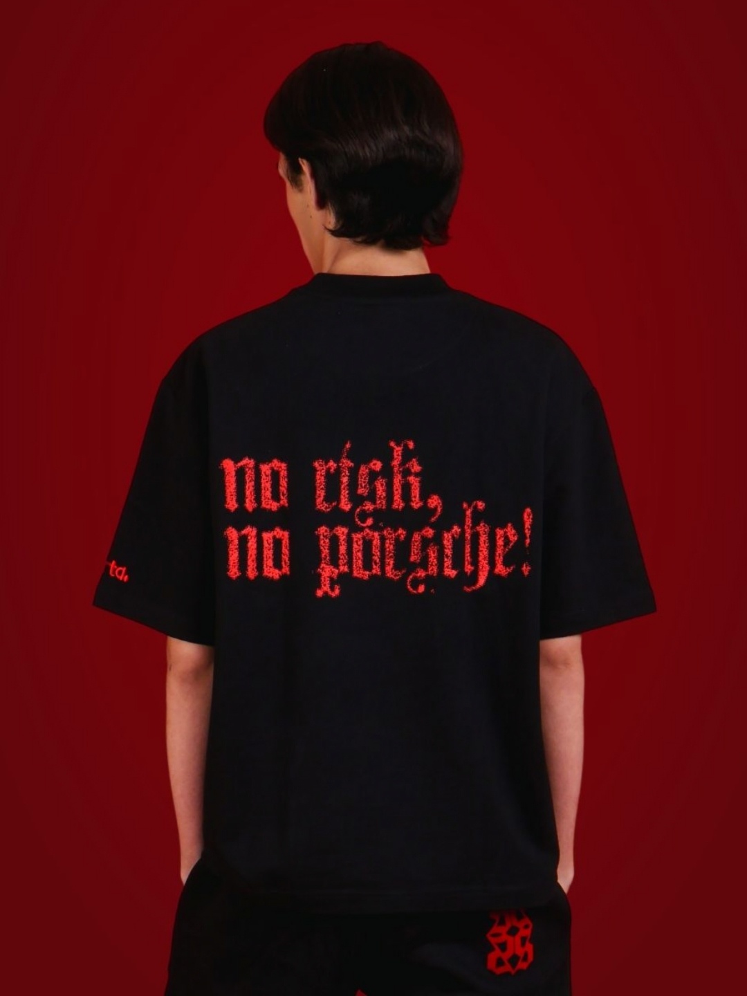 

sorta. Unisex Korean Oversized Handcrafted T-shirt, Black