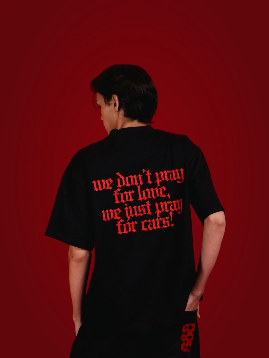 

sorta. Unisex Korean Oversized Handcrafted T-shirt, Black