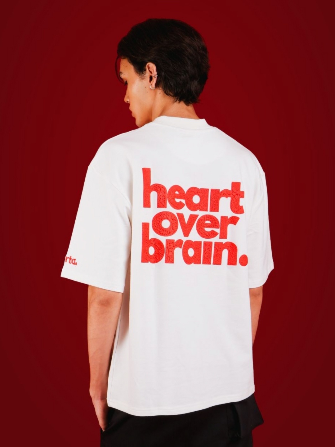 

sorta. Unisex Korean Oversized Handcrafted T-shirt, White