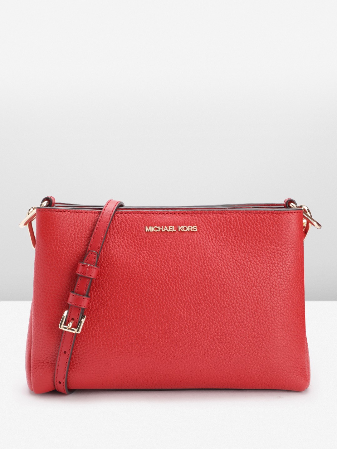 

Michael Kors Textured Crossbody Leather Sling Bag, Red