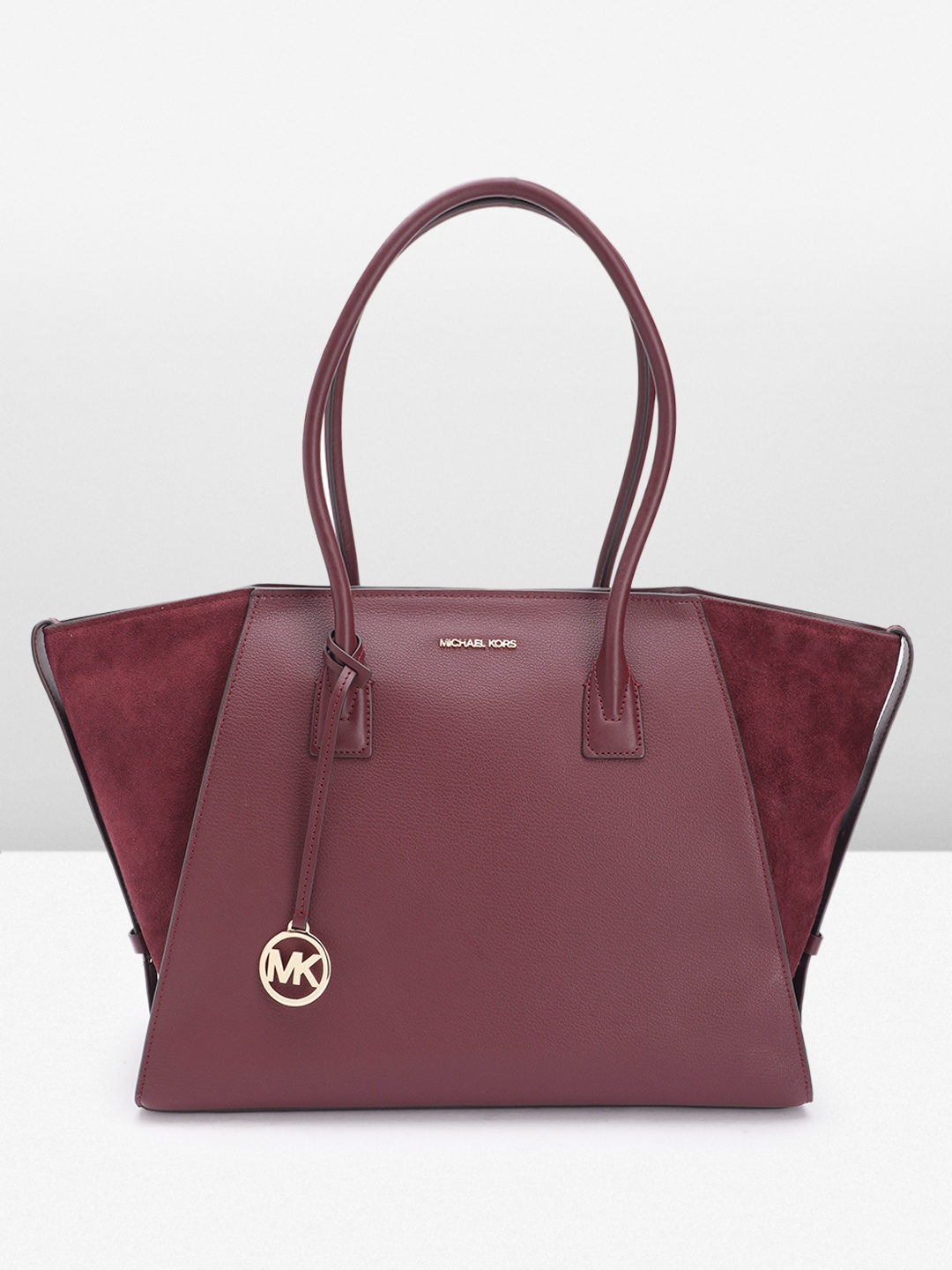 

Michael Kors Leather Oversized Structured Shoulder Bag, Burgundy