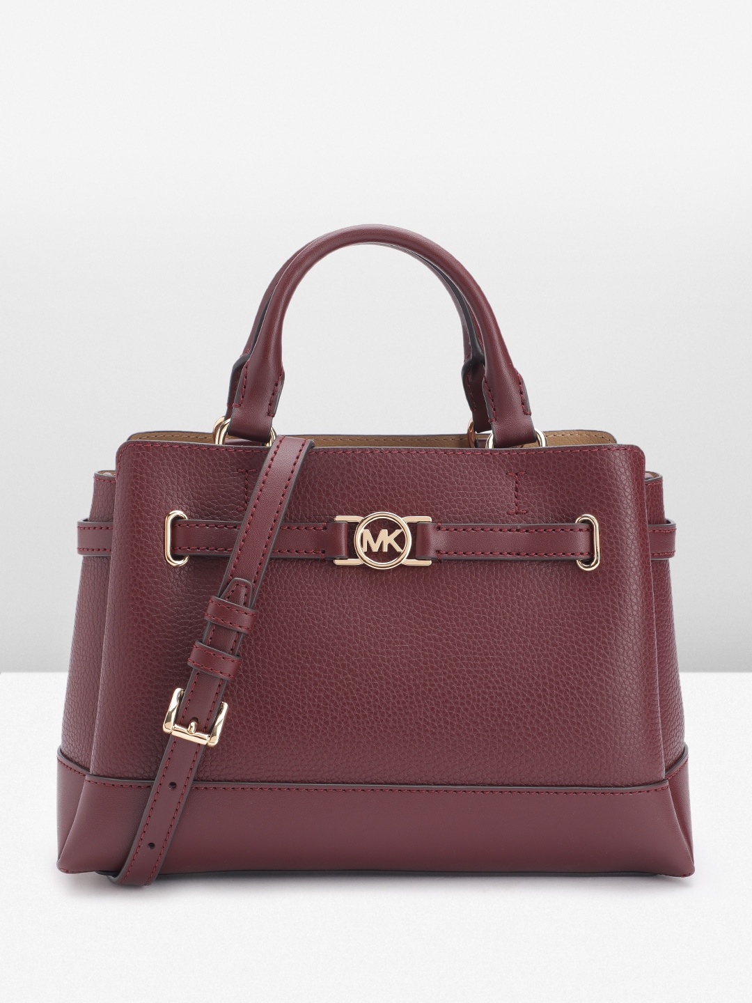 

Michael Kors Leather Structured Handheld Bag, Burgundy