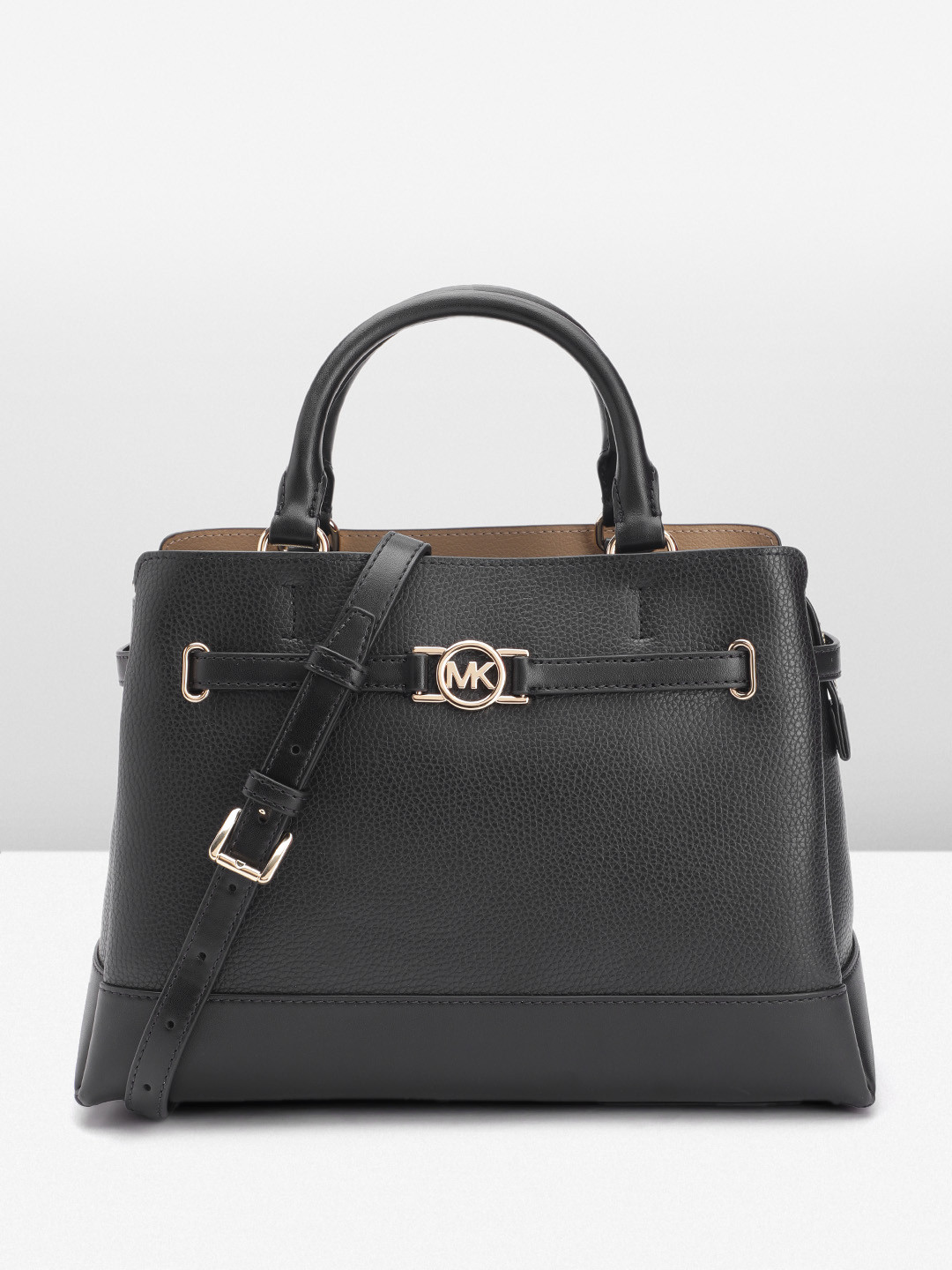 

Michael Kors Leather Structured Handheld Bag, Black