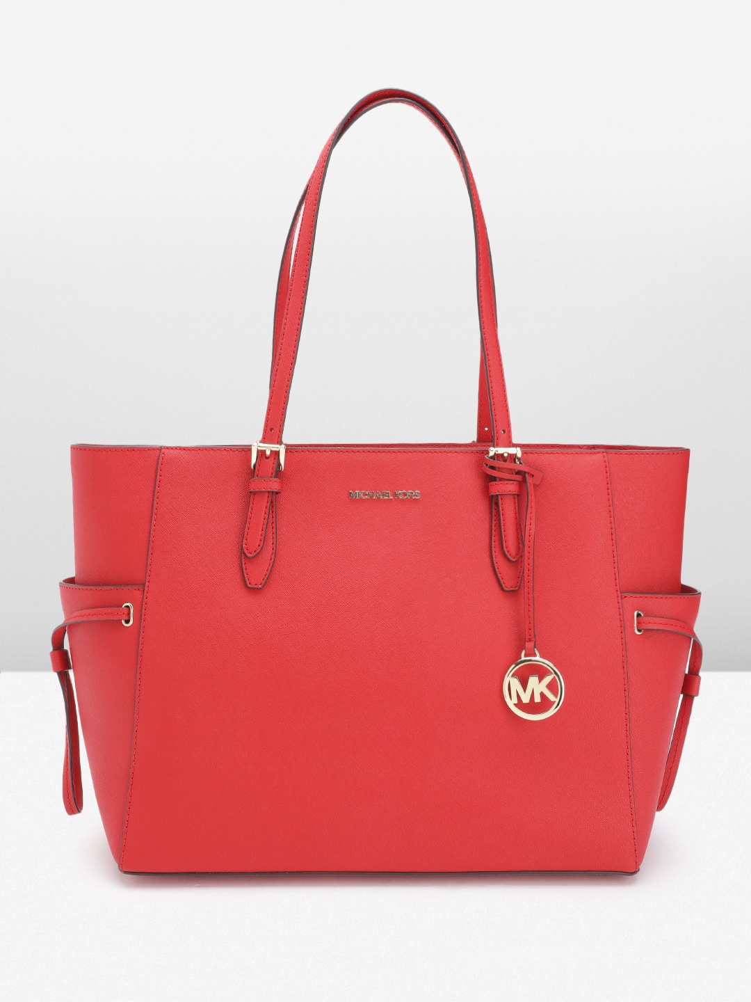 

Michael Kors Leather Structured Shoulder Bag, Red