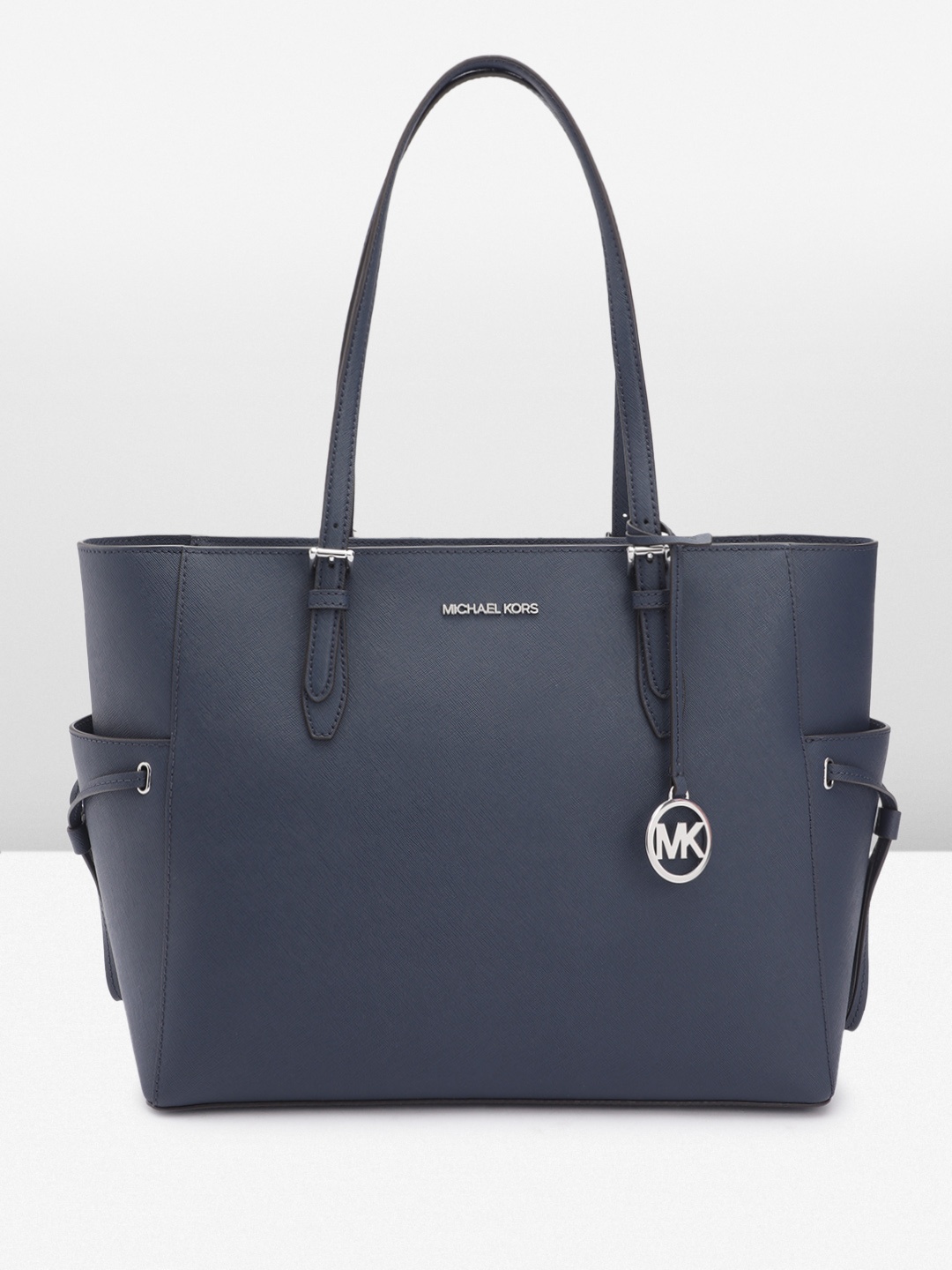 

Michael Kors Leather Structured Shoulder Bag, Navy blue