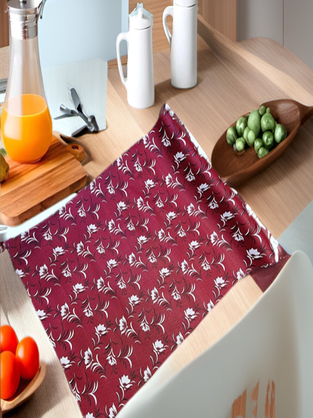 

REVEXO Maroon Set of 1 Water Resistant Shelf Liner Organisers