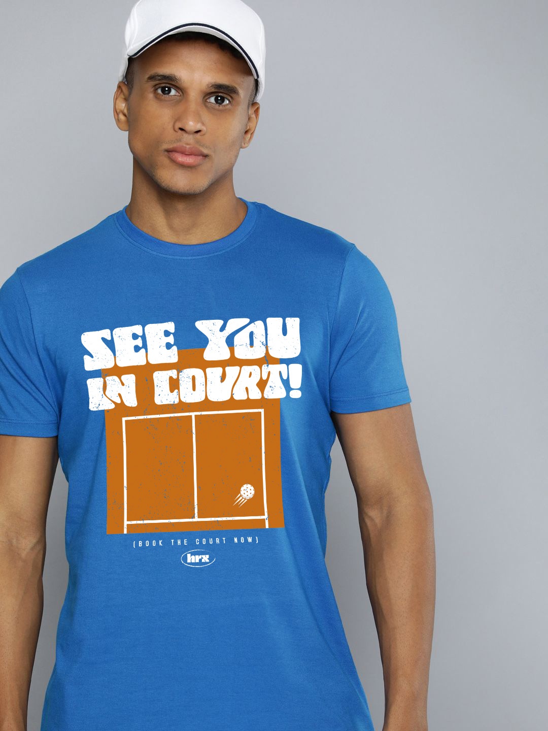

HRX by Hrithik Roshan Men Typography Printed Round Neck Cotton T-shirt, Blue