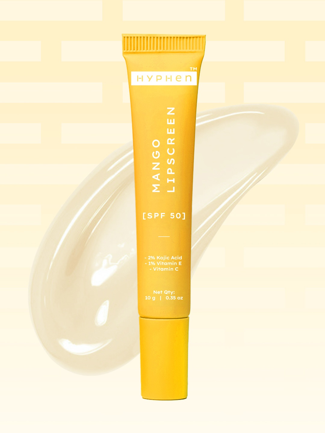 

Hyphen Mango Lip Balm With SPF 50 PA ++++ - 10 g, White